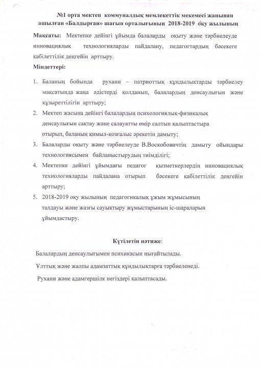 Балдырған шағын орталық әдіскері